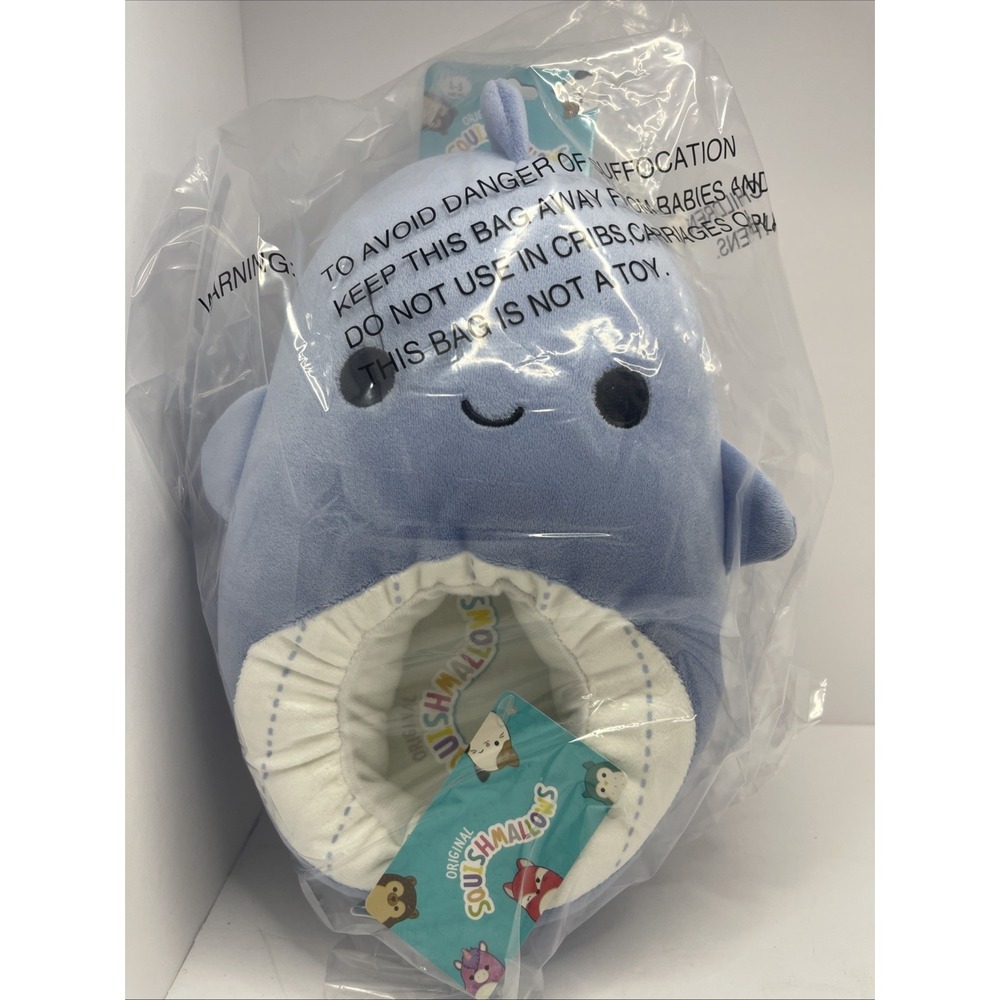 Squishmallows‎ Samir The Whale Slippers. Size 4-5 will fit women's 6-7) NWT